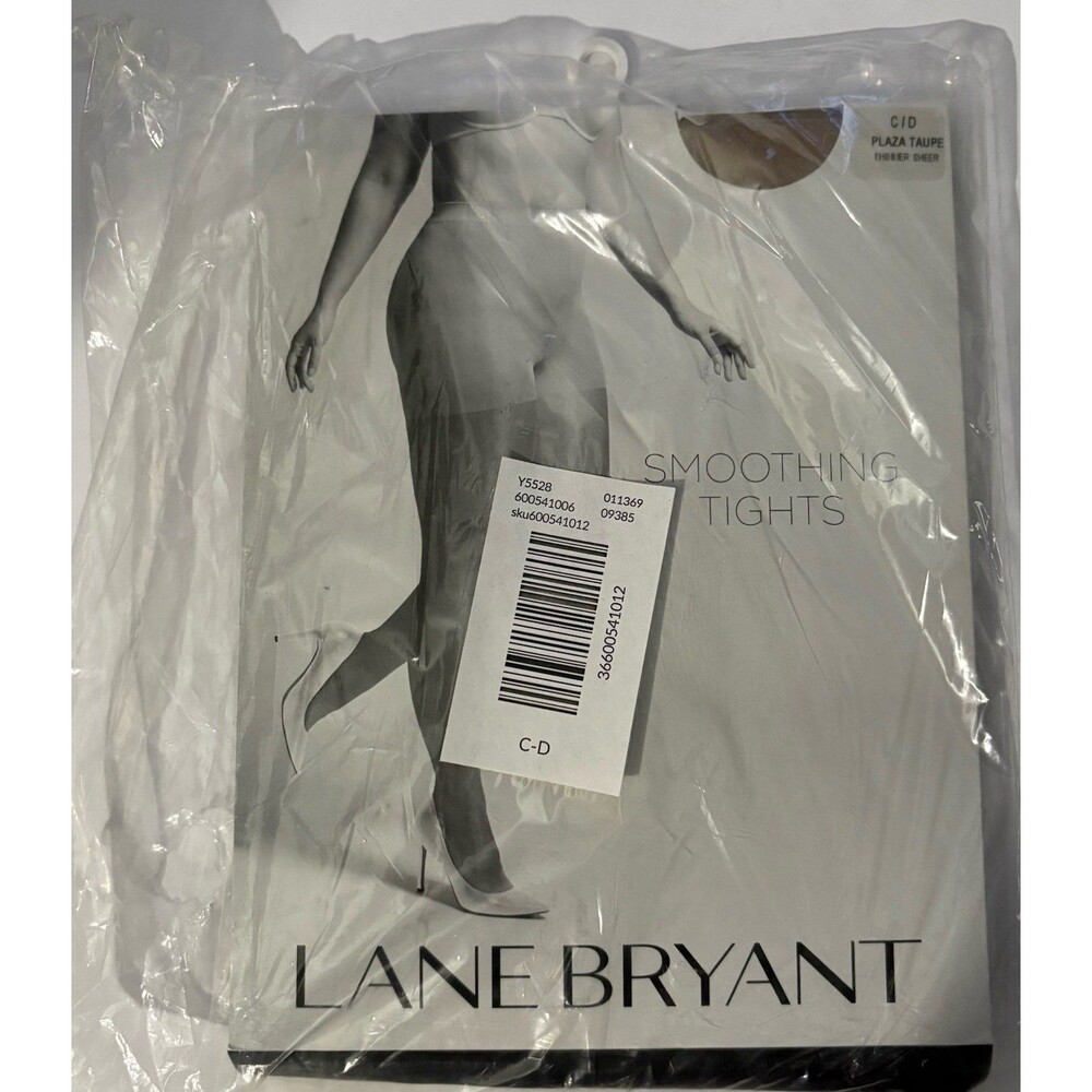 NEW Lane Bryant Smoothing Tights Plaza Taupe Shimmer Sheer Sz C/D Made USA